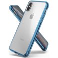thumbnail image 1 of Ringke Fusion Case Compatible with iPhone XS, Transparent PC Back TPU Bumper Drop Protection Phone Cover - Aqua Blue, 1 of 7