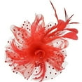 thumbnail image 4 of Kiplyki Women Flower Mesh Ribbons Feathers Headband Cocktail Tea Party Hat Headwear, 4 of 6
