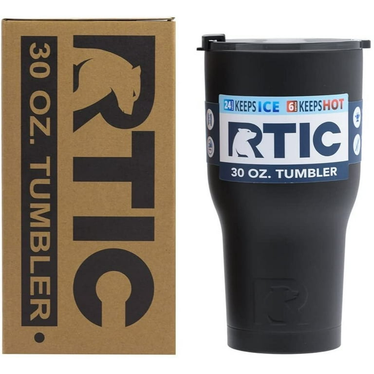 RTIC 30 oz New Tumbler Hot Cold Double Wall Vacuum Insulated Black