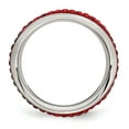 thumbnail image 2 of Chisel Stainless Steel 4mm Polished Red Crystal Ring, 2 of 6