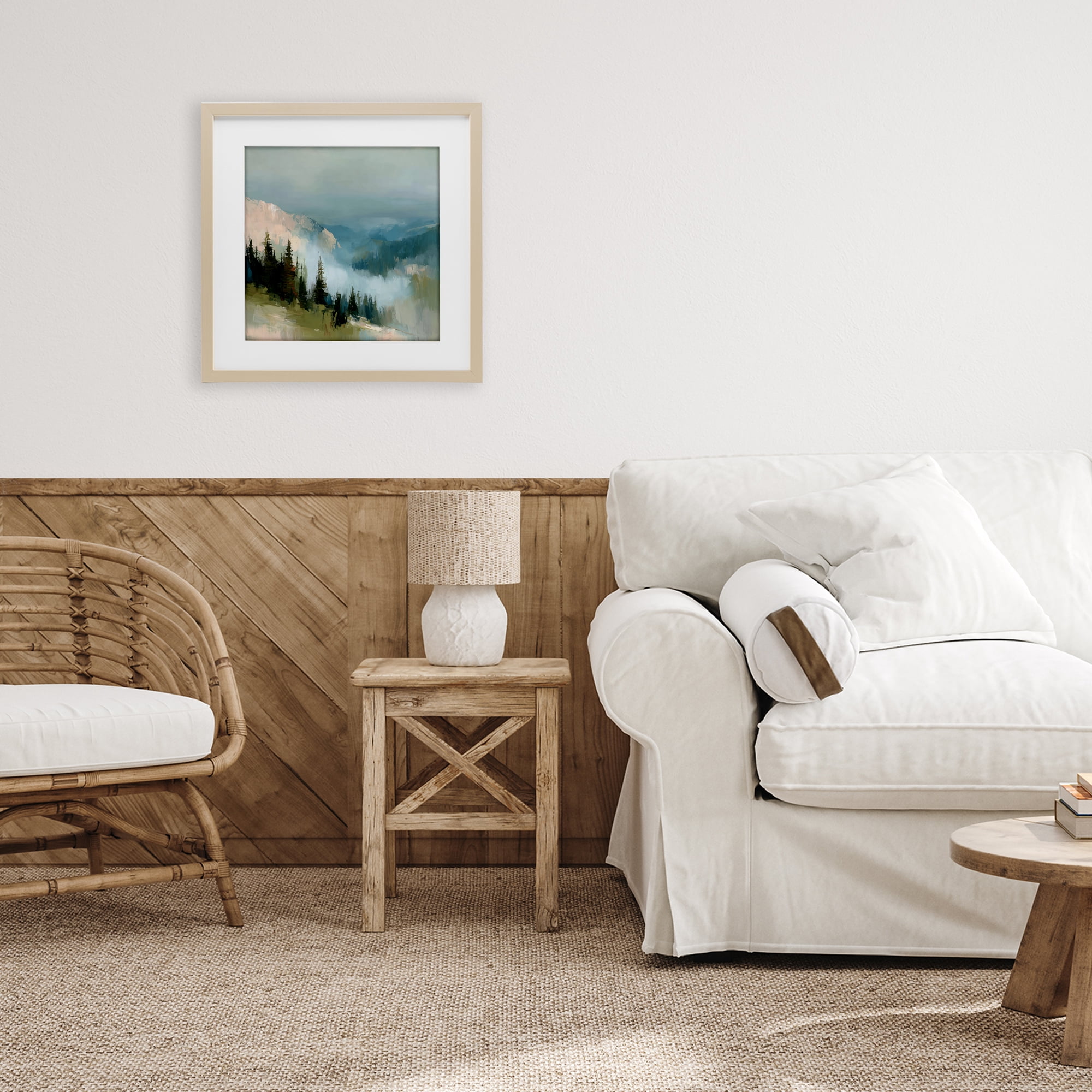 Stupell Industries Mountain Forest Impression Birch Framed Print Under Glass, design by Kim Curinga
