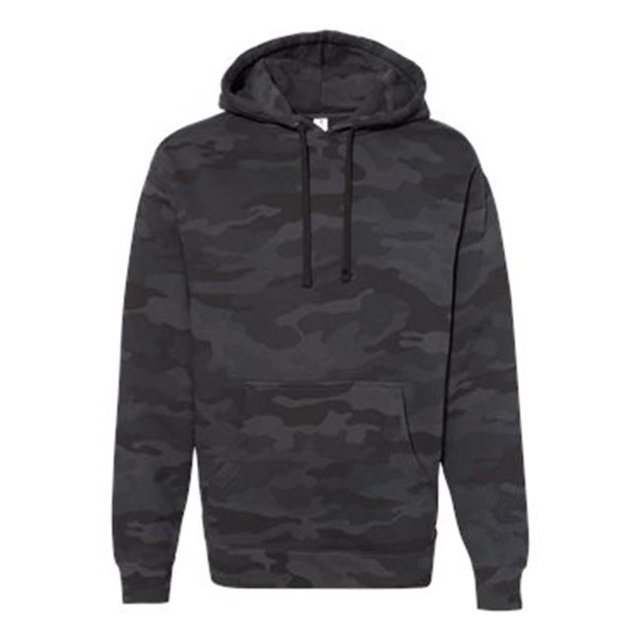 Hooded Sweatshirt, Black Camo - Extra Large