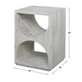 thumbnail image 5 of Uttermost Hans Table d'Appoint en Bois de Sapin Style Côtier Finition Ivoire, 5 of 5