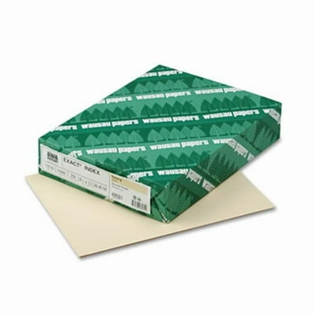 Wausau Paper  Colored Card Stock- 110lb- Ivory- Letter- 250 Sheets/Pack