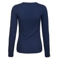 thumbnail image 3 of KOGMO Womens Longsleeve Plain Basic Crew Neck Cotton Thermal T Shirt Top (S-3X), 3 of 7