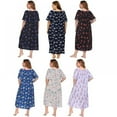 thumbnail image 7 of Baywell Womens Plus Size Nightgowns Sleepwear Short Sleeve Sleep Dress Maxi Night Gowns, Dark Blue, XL, 7 of 7