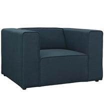 Modway Mingle Upholstered Fabric Armchair in Blue