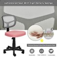 thumbnail image 6 of Costway Armless Office Chair Adjustable Swivel Computer Mesh Desk Chair Pink, 6 of 11