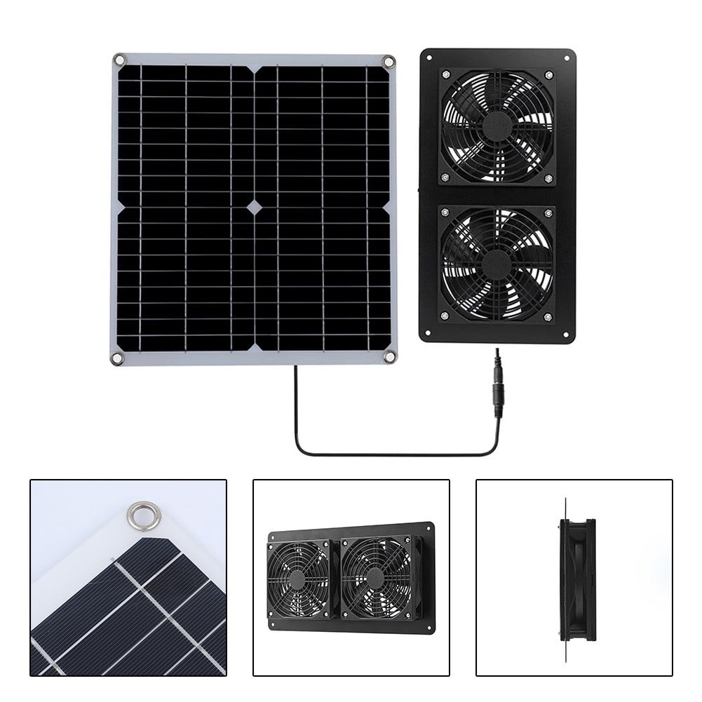 30W Outdoor Solar Exhaust Fan 12V Waterproof Solar Panel Air Extractor Fan For Dog Chicken Coop Rv Greenhouse Fan Power Tools