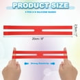 thumbnail image 2 of Uxcell 8 Inch H Silicone Bands, 5 Pcs Elastic Rubber Wrapping Bands for Outdoor Notebook Book Wallet Pot Box, Red, 2 of 6