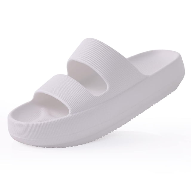 Zapatillas de suela gruesa de moda para mujer, zapatillas de verano suaves con soporte para el arco, zapatos de playa, sandalias para el baño en casa