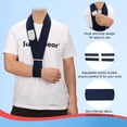 thumbnail image 3 of Arm Sling, Adjustable Collar and Cuff Sling Immobilizer Lightweight Neck Support Simple Arm Sling Breathable Medical Shoulder Support for Men Women, One Size Fits All, Black, 3 of 6