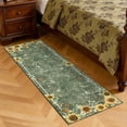 thumbnail image 4 of FairOnly 2'x6'Sunflower & Insects Runner Rug for Kitchen Hallway Stain Resistant Machine Washable Non Slip Mat for Entryway Laundry Bathroom,Green, 4 of 7