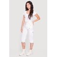 thumbnail image 2 of Women's Belted Capri Cargo Pants with Ruched Drawstring Hem, 2 of 4