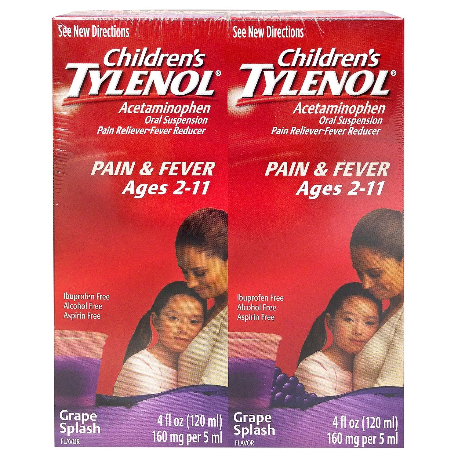 Children's Tylenol, Grape Splash Flavor, 4 Fl Oz, 2 Ct