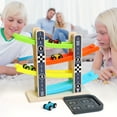thumbnail image 3 of Track Inertial Gliding Car Boy Visual Tracking Parking Lot Multi-storey Slideway Children‘s Wooden Early Education Toys, 3 of 7