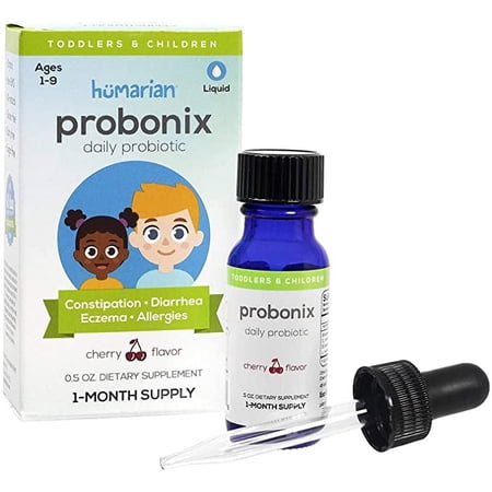 Probonix Kids Liquid Probiotic for Digestive Health, 1 Month Supply, Age 1-9, Grape