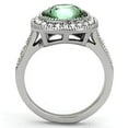 thumbnail image 3 of Womens Rings High polished (no plating) Stainless Steel Ring with Top Grade Crystal in Emerald TK1317, 3 of 4