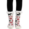 thumbnail image 4 of Joyfy 2 Pack Christmas Socks Fuzzy Socks for Women,Comfy Crew Fuzzy Sock Slippers for Women Adults,Christmas Gifts for Women, 4 of 6