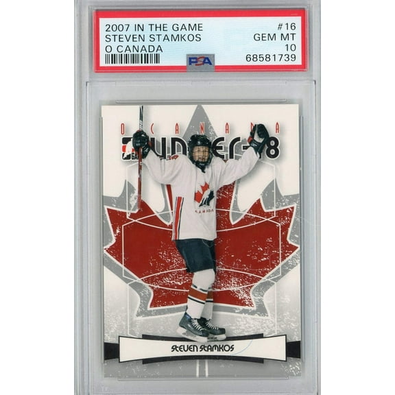 Graded 2007 In The Game Steven Stamkos #16 O Canada Rookie RC Hockey Card PSA 10 Gem Mint