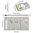 thumbnail image 3 of JIALIOU Nylon Trifold Card Wallet with ID Window Zipper Pocket for Men Women Teen Lovely Long Hair Girl, 3 of 7