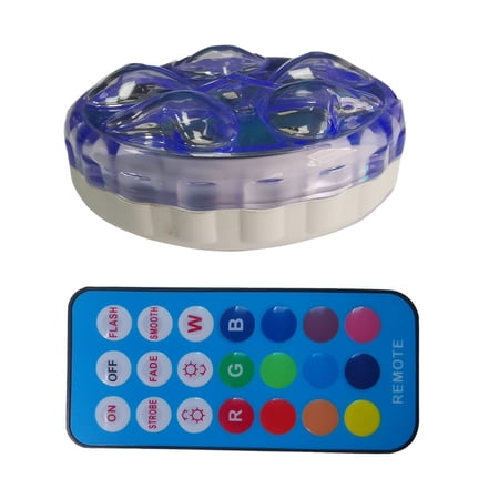 YFGEFTR Pool Light Submersible LED Light with Remote Waterproof 12 Colors for Above Ground Inground Pool Bath Party