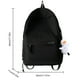thumbnail image 2 of Mochila para mujer Mochila escolar de gran capacidad Deporte para jugar al aire libre (negro), 2 of 8