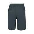 thumbnail image 4 of Women's Cotton Linen Elastic Waist Shorts with Drawstring and Side Pockets, Casual Solid Color Mid-Length Summer Shorts for Daily Wear, Lounge, and Outdoor Activities Dark Gray L, 4 of 8
