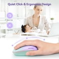 thumbnail image 4 of Wireless Mouse, 2.4G Quiet Computer Mouse with USB Receiver, 4 Buttons Portable Cordless Mice for Chromebook, Laptop, PC, Mac, 800/1200/1600 DPI, 4 of 8