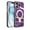 Darkpurple, variant on for iPhone 16 Pro Max Case with Magnetic Stand, [Compatible with MagSafe] [Ring Holder Kickstand] Plating TPU Shockproof Protective for iPhone 16 Pro Max Phone Case for Women Men, Blue