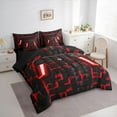 thumbnail image 3 of Homewish Red Black 7-Piece Twin Bedding Sets,Game Console Bedding Comforter Set,Gamer Gaming Sheet Sets For Boys,Breathable Bedroom Decorative Reversible, 3 of 8