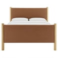 thumbnail image 6 of Platform Bed Frame, Queen, Oak Tan, Faux Leather, Hotel Bedroom, Modern Contemporary, HB38193, 6 of 9