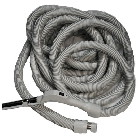 - Central Vac Hose Assy 40Ft Low Voltage Crushproof Hose With Switch-Grey
