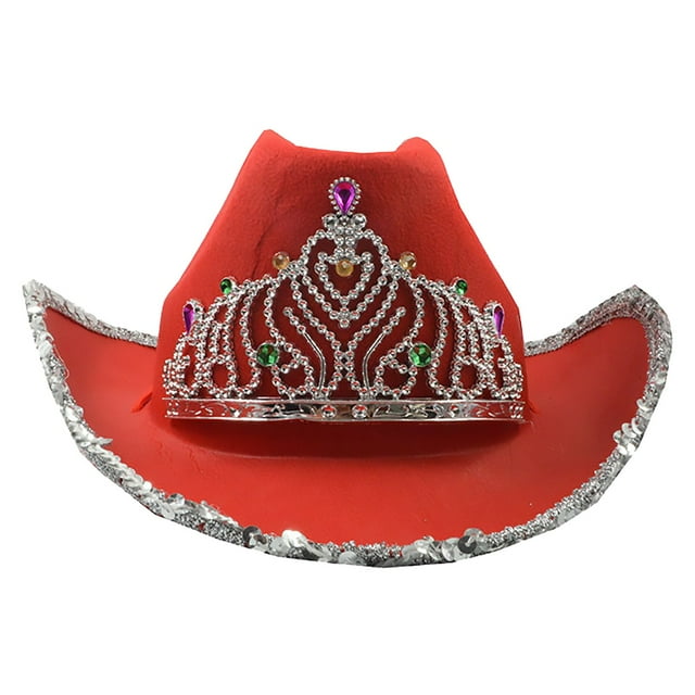 Chapeau de Cowboy à Paillettes pour Femmes Chapeau de Cowboy Western