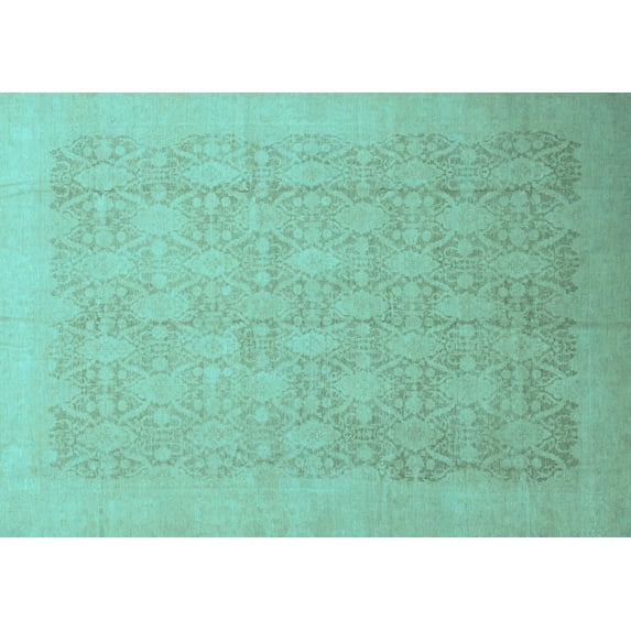 Ahgly Company Indoor Rectangle Oriental Light Blue Traditional Area Rugs, 5' x 7'