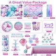 thumbnail image 2 of Morabloomy Mermaid Birthday Party Decorations Set Pink and Purple 295 Pieces Serves 25 Guests, 2 of 8