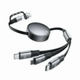 thumbnail image 1 of wonima11 Multi Charging Cable 100W Retractable USB C Cable, 6-in-1 Dual Type C and 27W L 5A Fast Charger Cord for Phone 16 15 14, Galaxy S24 S23, MBook, Pad and Multiple Devices (3.6ft), 1 of 1