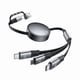 thumbnail image 1 of wonima11 Multi Charging Cable 100W Retractable USB C Cable, 6-in-1 Dual Type C and 27W L 5A Fast Charger Cord for Phone 16 15 14, Galaxy S24 S23, MBook, Pad and Multiple Devices (3.6ft), 1 of 1