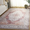 thumbnail image 3 of SAFAVIEH Arizona Neofit Medallion Machine Washable Area Rug, Rust/Light Brown, 9' x 12', 3 of 12