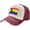 LGBT-123, variant on Progress Pride Rainbow LGBT,LGBTQ Transgender Gay Flags Cowboy Hat Women Men Vintage Washed Baseball Cap Dark Red