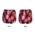 thumbnail image 3 of Fuzoiu pink butterfly Print Women's Athletic Shorts, Double-Layer Running Shorts with Pocket,Women's Workout Shorts for Yoga, Gym, and Workouts-Small, 3 of 7