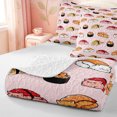 thumbnail image 4 of meiyoeat Sushi Cat Pattern Bed Spread Queen,Cute Kitten Food Print Queen Coverlet Set,3pcs,1 Quilt and 2 Pillowcases, 4 of 7