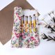 thumbnail image 3 of Cortina de pluma gouache con estampado de flores, bolsa creativa para bolígrafos, suministros de arte, bolsa para bolígrafos para estudiantes con 22 agujeros para pintar, 3 of 4