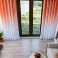 thumbnail image 4 of 1 Panel Set Linen Sheer Curtains 96 Inches Long for Sliding Glass Door Window Treatments Drapes Living Room,Off White Ivory Cream,8 FT 52x96 Length, Orange, 4 of 9