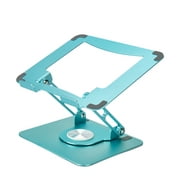 Swivel Laptop Stand for Desk  Adjustable Laptop Stand for Desk 360 Rotation  Raise, tilt, Rotate, Cool laptops with This Ergonomic Laptop Riser for Desk ipad Stand Laptop Cooling pad (Ocean Blue)