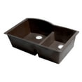 thumbnail image 5 of ALFI brand AB3320UM-C Chocolate 33" Double Bowl Undermount Granite Composite Kitchen Sink, 5 of 9