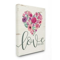 The Stupell Home Decor Collection Love Lives Here Floral Wall Art