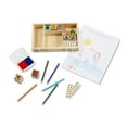 thumbnail image 4 of Melissa & Doug Wooden Classroom Stamp Set With 10 Stamps, 5 Colored Pencils, 4 Sticker Sheets, and 2-Colored Stamp Pad, 4 of 5