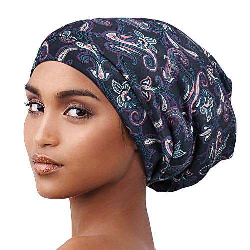 Alnorm Girls Satin Lined Slouchy Beanie Cap with Premium Elastic Band 