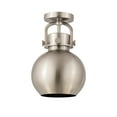 thumbnail image 2 of Innovations Lighting  Newton Metal Sphere - 1 Light 8" Flush Mount Satin Nickel, 2 of 5
